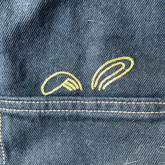 Levi's Lunar New Year black and gold Year of the Rabbit overalls Small - Picture 8 of 11